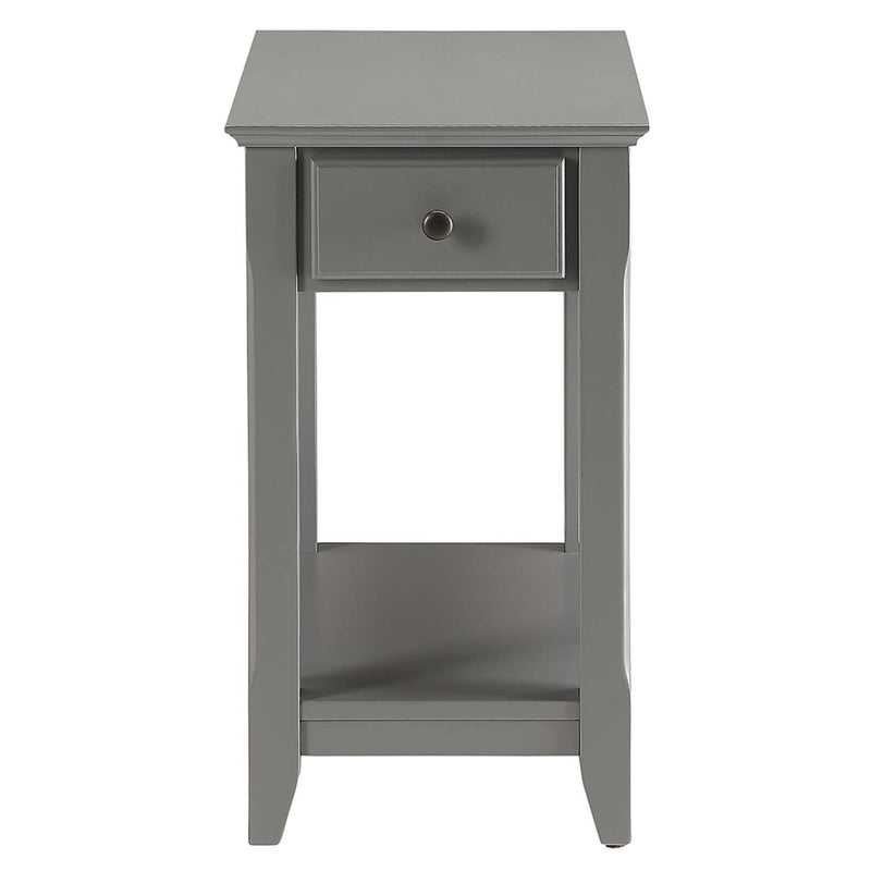 Bertie Rectangular Accent Table, Gray Finish Acme