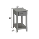 Bertie Rectangular Accent Table, Gray Finish Acme