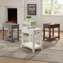 Bertie Rectangular Accent Table, Gray Finish Acme