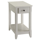 Bertie Rectangular Accent Table, White Finish Acme