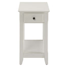 Bertie Rectangular Accent Table, White Finish Acme