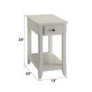 Bertie Rectangular Accent Table, White Finish Acme