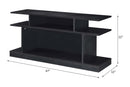 Sollix Multiple Storage Compartments Accent Table, Black Finish Acme