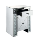 Nysa Rectangular Accent Table, Faux Crystals Acme