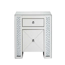 Nysa Rectangular Accent Table, Faux Crystals Acme