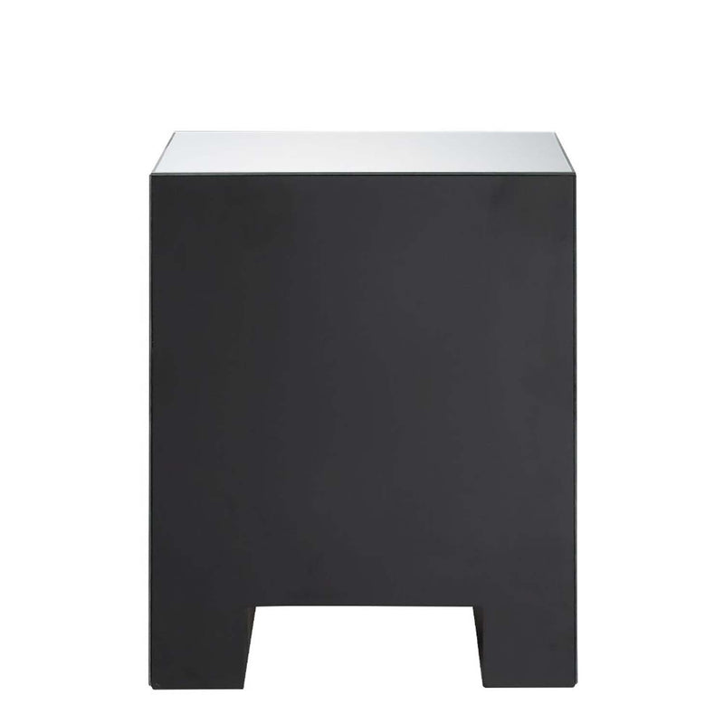 Sonia Rectangular Accent Table, Mirrored & Faux Agate Stone Finish Acme