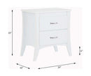 Babb Rectangular Accent Table, White Finish Acme
