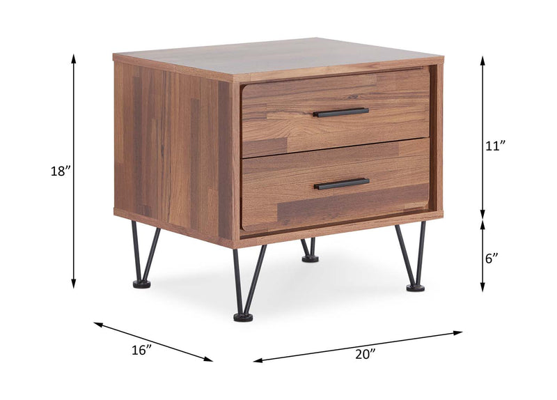 Deoss Rectangular Accent Table, Walnut Finish Acme