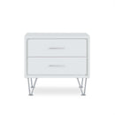 Deoss Rectangular Accent Table, White Finish Acme