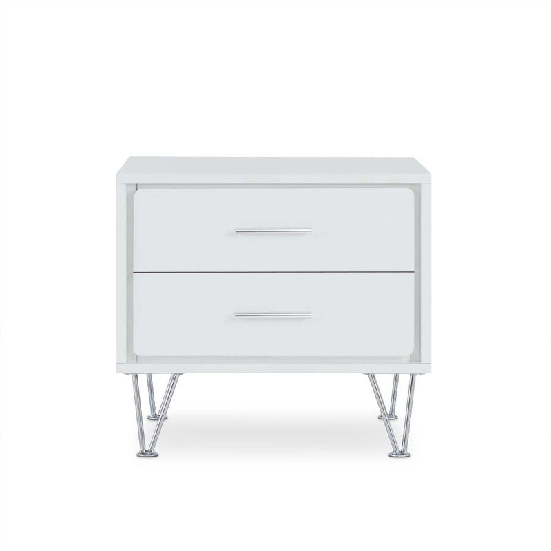 Deoss Rectangular Accent Table, White Finish Acme