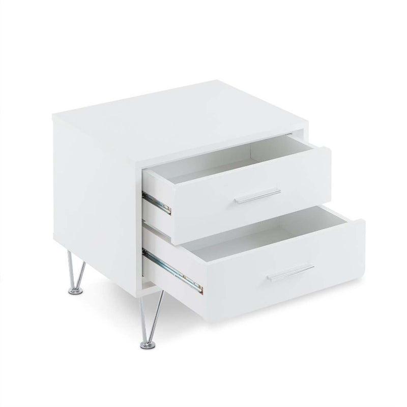Deoss Rectangular Accent Table, White Finish Acme