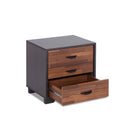 Eloy Rectangular Accent Table, Walnut & Espresso Finish Acme