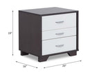 Eloy Rectangular Accent Table, White & Black Finish Acme