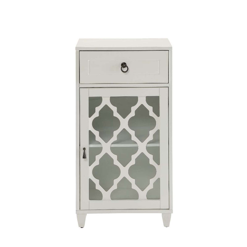 Ceara Rectangular Accent Table, White Finish Acme