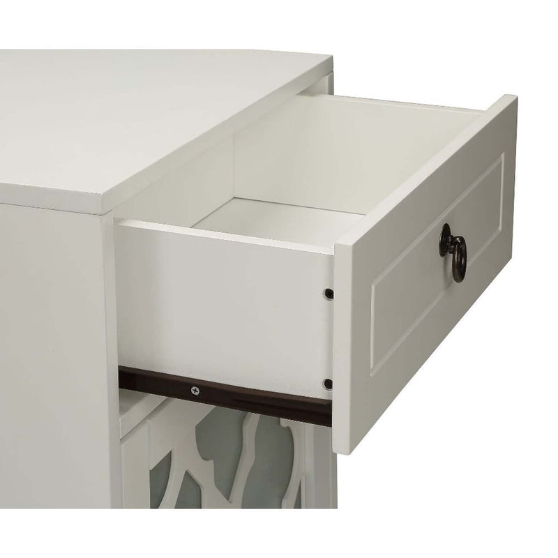 Ceara Rectangular Accent Table, White Finish Acme