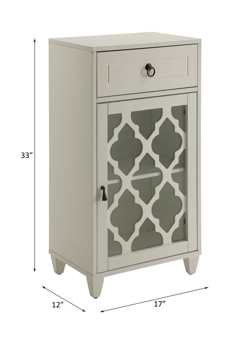 Ceara Rectangular Accent Table, White Finish Acme