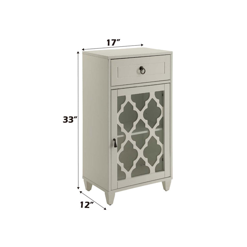 Ceara Rectangular Accent Table, White Finish Acme