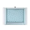 Nysa Rectangular Accent Table, Mirrored & Faux Crystals Acme