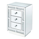 Mallika Rectangular Accent Table, Mirrored & Faux Crystals Acme