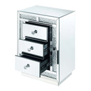 Mallika Rectangular Accent Table, Mirrored & Faux Crystals Acme
