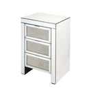 Noralie Rectangular Accent Table, Mirrored & Faux Diamonds Acme