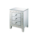 Nasa Rectangular Accent Table, Mirrored & Mother Pearl Finish Acme