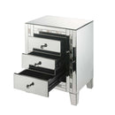 Nasa Rectangular Accent Table, Mirrored & Mother Pearl Finish Acme