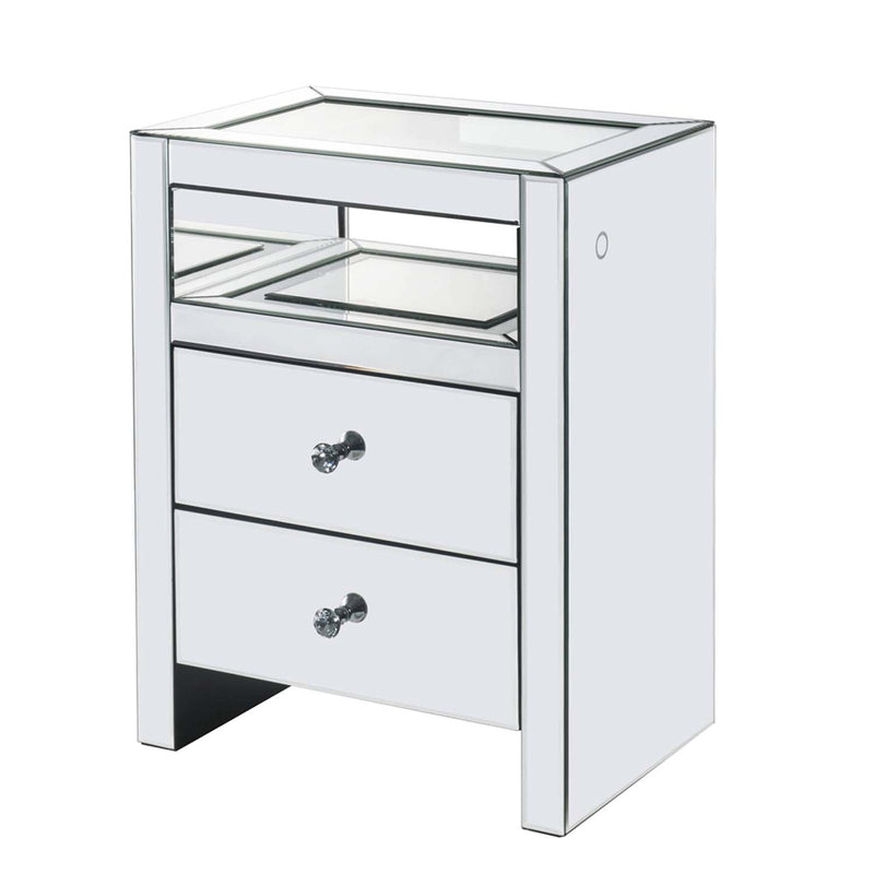 Dominic Rectangular Accent Table, Mirrored Acme