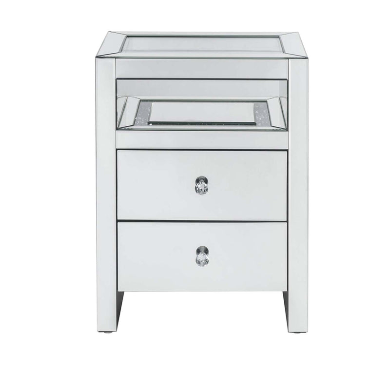 Dominic Rectangular Accent Table, Mirrored Acme