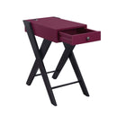 Fierce Rectangular Accent Table, Burgundy & Black Finish Acme
