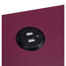 Fierce Rectangular Accent Table, Burgundy & Black Finish Acme