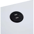 Fierce Rectangular Accent Table, White & Black Finish Acme