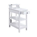Slayer Rectangular Accent Table, White Finish Acme