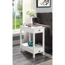 Byzad Rectangular Accent Table, White Finish Acme