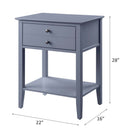 Grardor Rectangular Accent Table, Gray Finish Acme