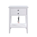 Grardor Rectangular Accent Table, White Finish Acme