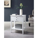 Grardor Rectangular Accent Table, White Finish Acme