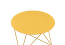 Epidia Round Accent Table, Yellow Finish Acme