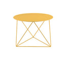 Epidia Round Accent Table, Yellow Finish Acme