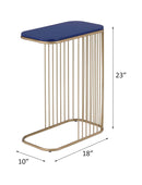 Aviena Rectangular Accent Table, Blue & Gold Finish Acme