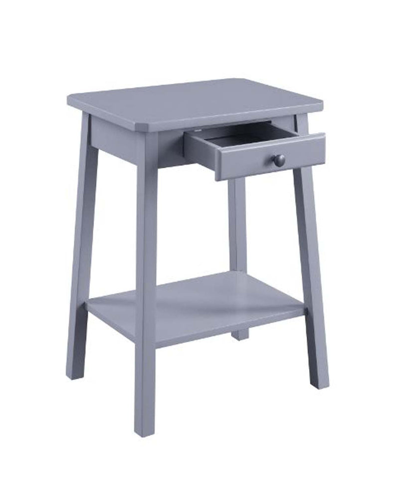 Kaife Rectangular Accent Table, Gray Finish Acme