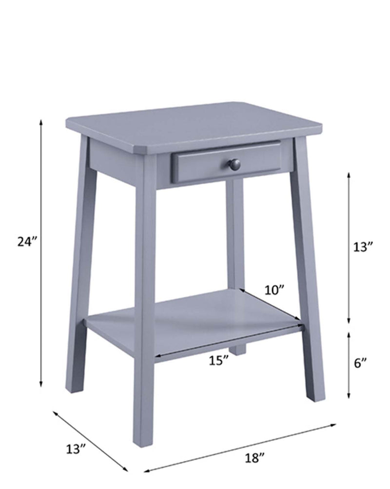 Kaife Rectangular Accent Table, Gray Finish Acme