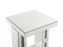 Noralie Rectangular Accent Table, Mirrored & Faux Diamonds Acme