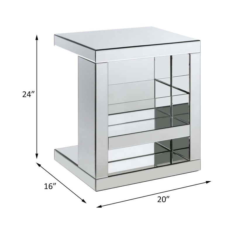 Dominic Rectangular Accent Table, Mirrored Acme