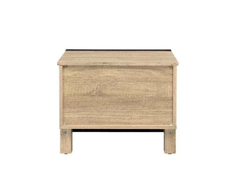 Erasto Rectangular Accent Table, Oak & Black Finish Acme