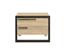 Erasto Rectangular Accent Table, Oak & Black Finish Acme