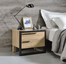 Erasto Rectangular Accent Table, Oak & Black Finish Acme