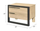 Erasto Rectangular Accent Table, Oak & Black Finish Acme