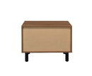 Trolgar Rectangular Accent Table, Brown Oak & Black Finish Acme
