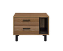 Trolgar Rectangular Accent Table, Brown Oak & Black Finish Acme